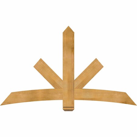 Ekena Millwork Alberta Rough Sawn Timber Gable Bracket, Western Red Cedar, 72"W x 42"H x 2"D x 6"F, 14/12 Pitch GBW072X42X0206ALB00RWR